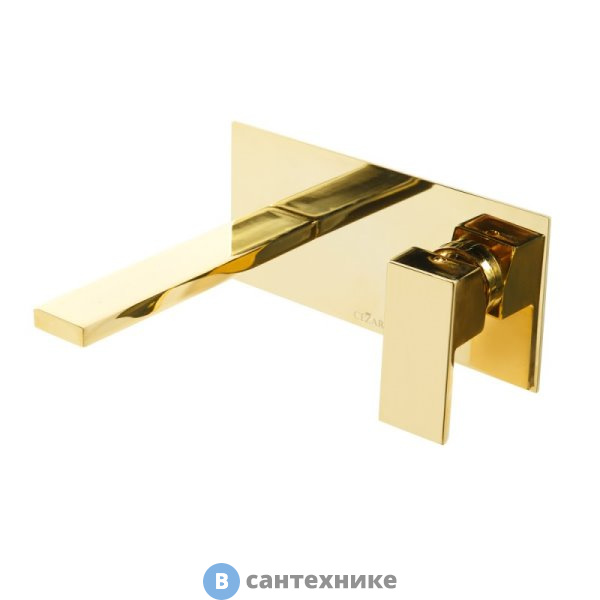 Смеситель Cezares UNIKA-BLI1-03/24 для раковины встраиваемый однорычажный, золото