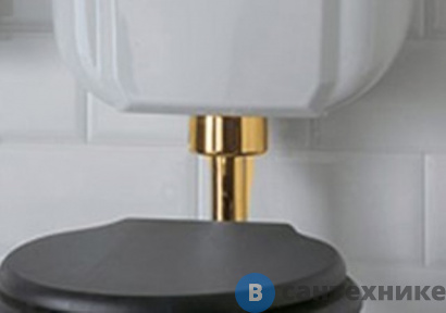 картинка Низкая труба GLOBO Paestum с механизмом слива GEBERIT двойного слива, цвет золото (BA008oro)