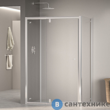 картинка Душевой уголок RGW PA-44 (PA-02 NEW + Z-050-1) 80*90*185 хром/ прозрачное (41084489-011), без поддона