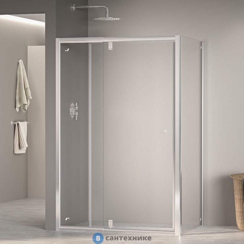 Душевой уголок RGW PA-44 (PA-02 NEW + Z-050-1) 80*90*185 хром/ прозрачное (41084489-011), без поддона