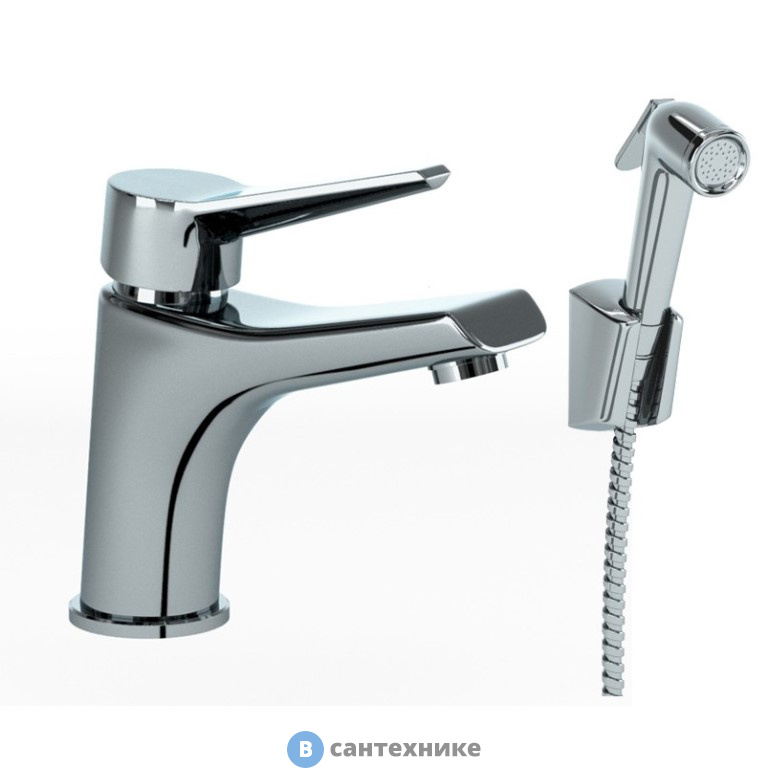 Смеситель Paini Messina MECR205/574 для раковины с гигиеническим душем, хром