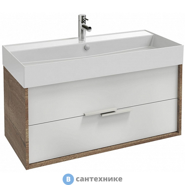 Тумба под раковину Jacob Delafon VIVIENNE EB1585-E52-S08 с 2 ящиками без ручек, 100 см, корпус дуб
