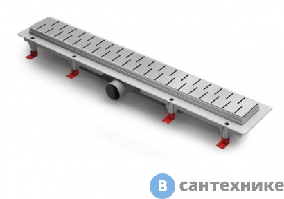картинка Водоотводящий пластиковый желоб AZARIO D40 (боковой слив) с решеткой Medium 850 мм (AZ-CH 850 M)