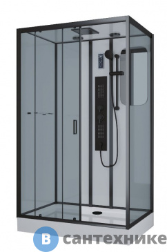 картинка Душевая кабина Niagara NG-6912GQL black (1200х800х2100)