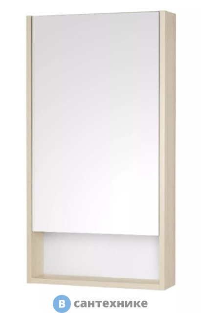 Зеркальный шкаф Акватон Сканди 45 Белый/Дуб Верона (1A252002SDB20)