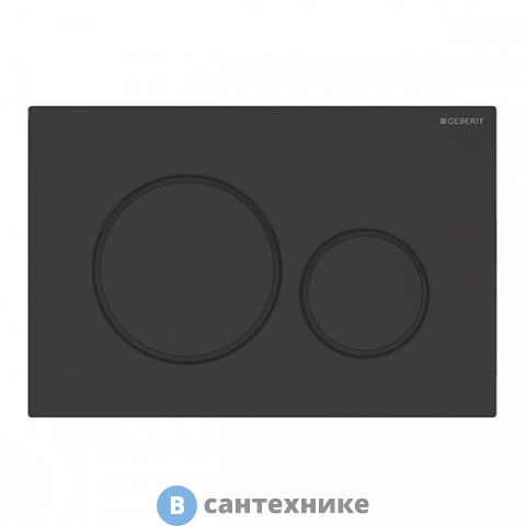 Клавиша смыва Geberit 115.882.16.1 SIGMA20 двойной смыв (чёрный матовый лак)