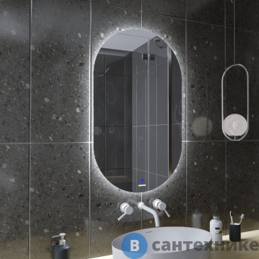 картинка Зеркало Grossman NERO-промо (500*900*45) LED с сенсорным выключателем (245090)