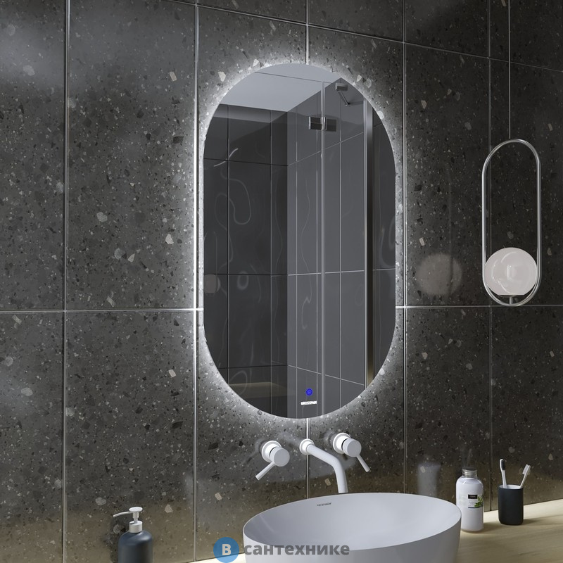Зеркало Grossman NERO-промо (500*900*45) LED с сенсорным выключателем (245090)