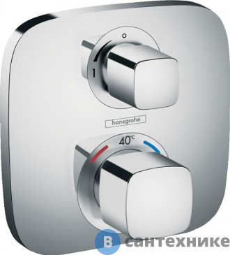 картинка Смеситель Hansgrohe 15707000 Термостат с запорным вентилем Ecostat