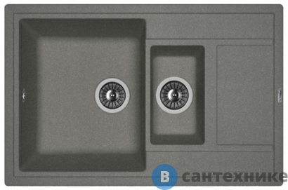 картинка Кухонная мойка FLORENTINA Липси 780К, чёрный FG (20.250.D0780.102)