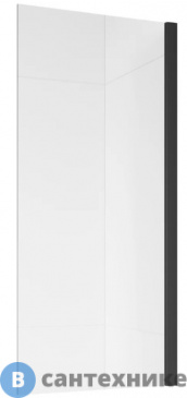 картинка Шторка на ванну STWORKI Стокгольм GV-861 MT 60х150 см, профиль черный матовый (449660)