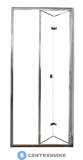 Душевая дверь Cerutti BELLA D101T (100x195) складная из 2х частей, прозрачное стекло