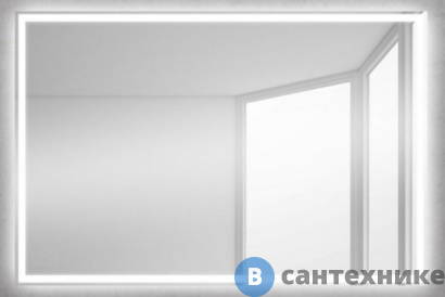 картинка Зеркало BelBagno SPC-GRT-1200-800-LED-BTN с встроенным светильником и кнопочным выключателем 1200x30x800