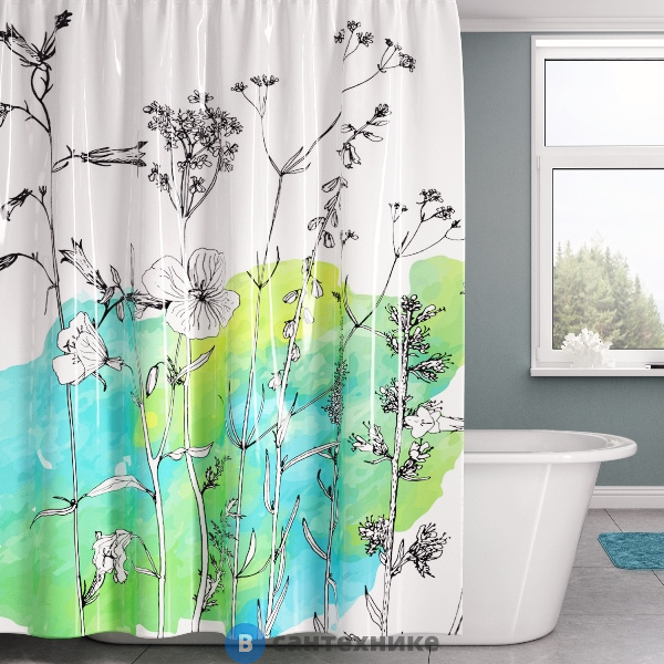 Шторка WasserKRAFT Dill SC-39101 для ванной