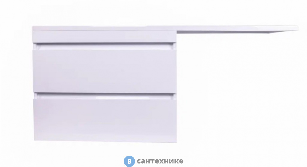 Тумба под раковину Style line Даллас 140, Люкс белая, PLUS, ЭМАЛЬ подвесная (2000949237398)