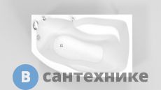 Ванна акриловая BellSan САТИ 150 правая, с каркасом (BS.SA-I1500960R), без сифона