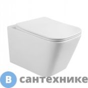 Унитаз подвесной MEER MR-2105 510х345х340мм, безободковый, сиденье ультратонкое микролифт