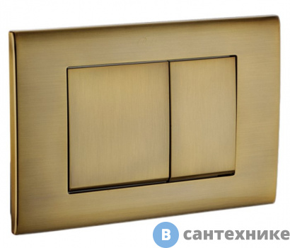 картинка Кнопка смыва Boheme 654 для инсталляции, пластик bronze, глянец, квадратная