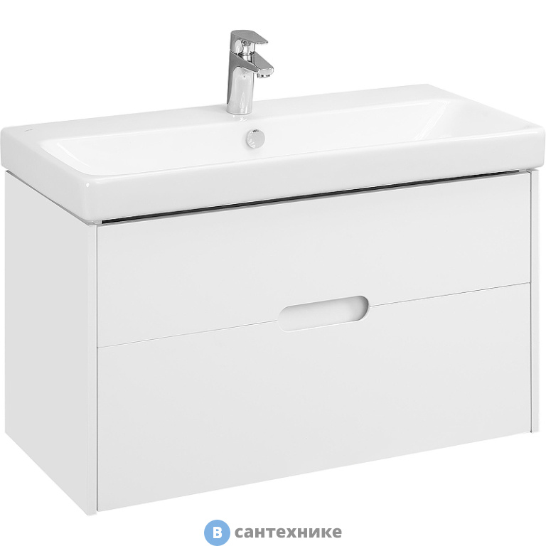 Тумба под раковину Акватон Оливия 90 белый матовый (1A254401OL010)