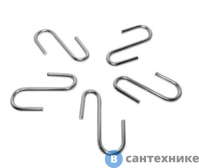 картинка Комплект из 5 крючков WasserKRAFT K-415 металл, хромоникелевое покрытие