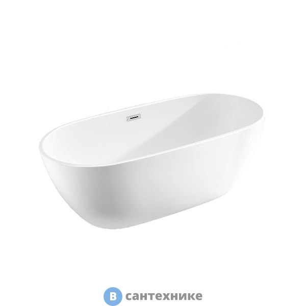 Ванна акриловая Vincea VBT-408-1600 1600*815*580, слив-перелив в комплекте, хром