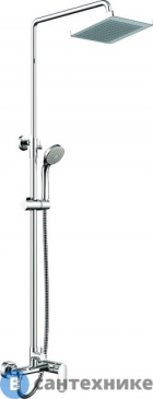 картинка Душевая стойка Bravat Opal F9125183CP-A-RUS квадратный верхн.