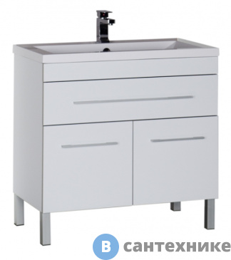 картинка Тумба под раковину Aquanet Верона 90 напольная 1 ящ. 2 дв. белый (182708)