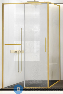картинка Душевой уголок Vincea Slim Soft VSR-1SS9012CLG, 1200*900, брашированное золото, стекло прозрачное, без поддона