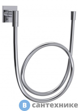 картинка Коленное соединение Jacob Delafon EO E14714-CP с гибким душевым шлангом и декоративной квадратной заглушкой (хром)