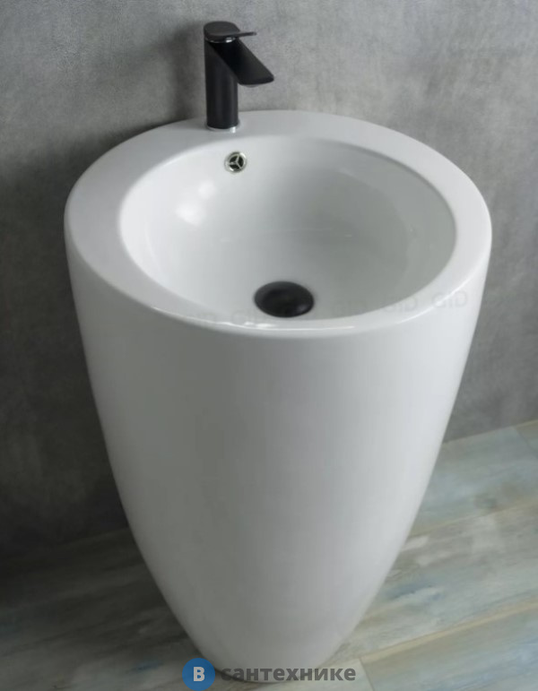 Раковина напольная GID-ceramic Nb133 белый (490х490х820)