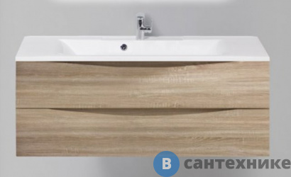 картинка Тумба под раковину BelBagno 120 см MARINO-1200-2C-SO-WO-P подвесная с двумя выкатными ящиками Rovere Bianco