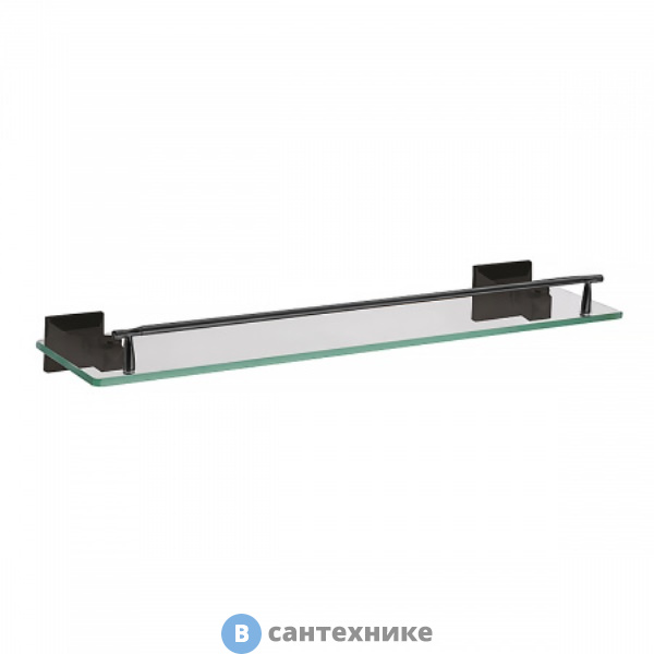Полка AZARIO ALTRE стеклянная, чёрный матовый (AZ-96003B)