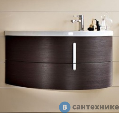 картинка Тумба с раковиной Ideagroup L4C274 Wenge (BC775) подвесная, с керамической раковиной 77,5 см.