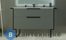 Тумба под раковину Cezares URBAN с двумя выдвижными ящиками 55163 Grigio opaco, 120x46x62