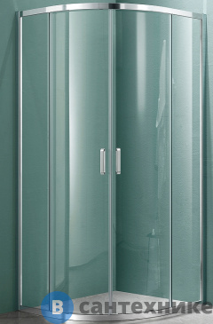 картинка Душевой уголок Aquatek Ария AQNAA2142-90 900x900x2000, двери раздвижные, профиль хром, стекло прозрачное, без поддона