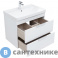 картинка Тумба под раковину Aquanet Ирис new 710 белый глянец (2 ящика) (310145)