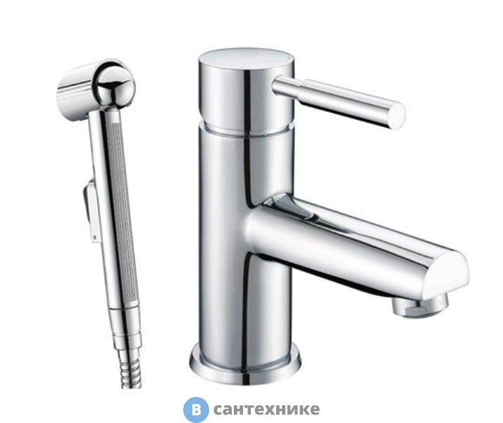 Смеситель WasserKRAFT Main 4108 для раковины с гигиенической лейкой латунь, хромоникелевое покрытие