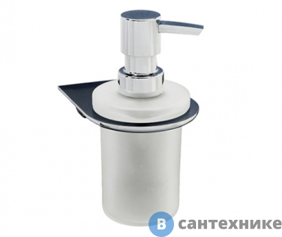 картинка Дозатор для жидкого мыла WasserKRAFT Kammel K-8399 стеклянный, 170 ml металл, хромоникелевое покрытие, матовое стекло