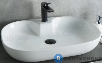 картинка Раковина накладная GID-ceramic N9446b белый (610х420х125)