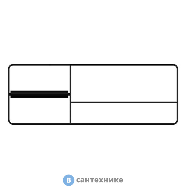 Релинг Bertocci Fly металлический 41 см для аксессуаров из композита, с полотенцедержателем и бумагодержателем, DX, чёрный матовый (149 1508 1600)