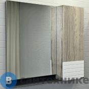 Зеркало-шкаф Comforty Страсбург-90 дуб дымчатый
