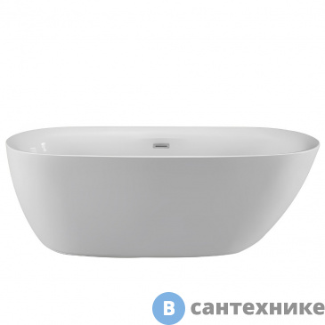 картинка Ванна акриловая Ceruttispa COMO160 (1600x750x560) отдельностоящая, со сливом-переливом (CT9901)