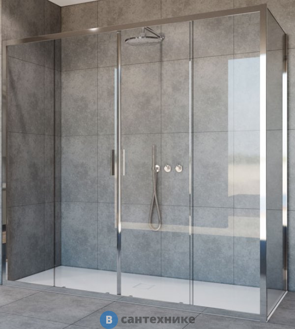 Душевой уголок Vincea Garda VSR-1G28017CL, 1700*800, хром, стекло прозрачное, без поддона