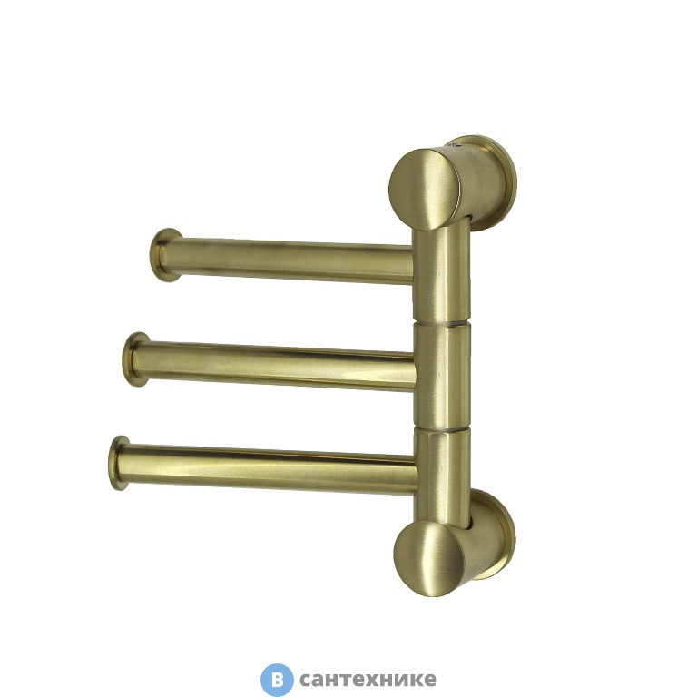 Держатель WasserKRAFT K-1053BRUSHED GOLD полотенец тройной