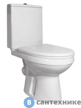 картинка Унитаз-компакт Оскольская керамика Фиона белый У Премиум, сиденье дюропласт с микролифтом (43901130005)