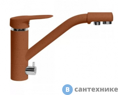 картинка Смеситель АкваГранитЭкс С-6040 терр. (307) для кухни