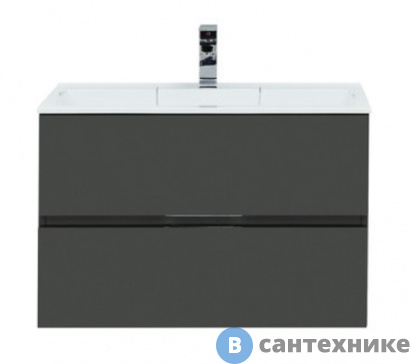 картинка Тумба под раковину Aquanet Алвита 80 серый антрацит (215120)