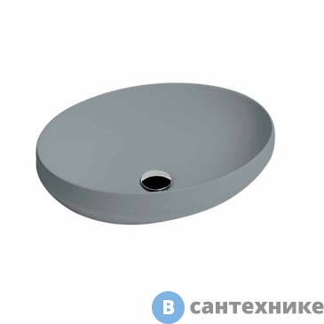 картинка Раковина AXA Decus 8510009 накладная овальная 500х350х150 мм, Grey Matt