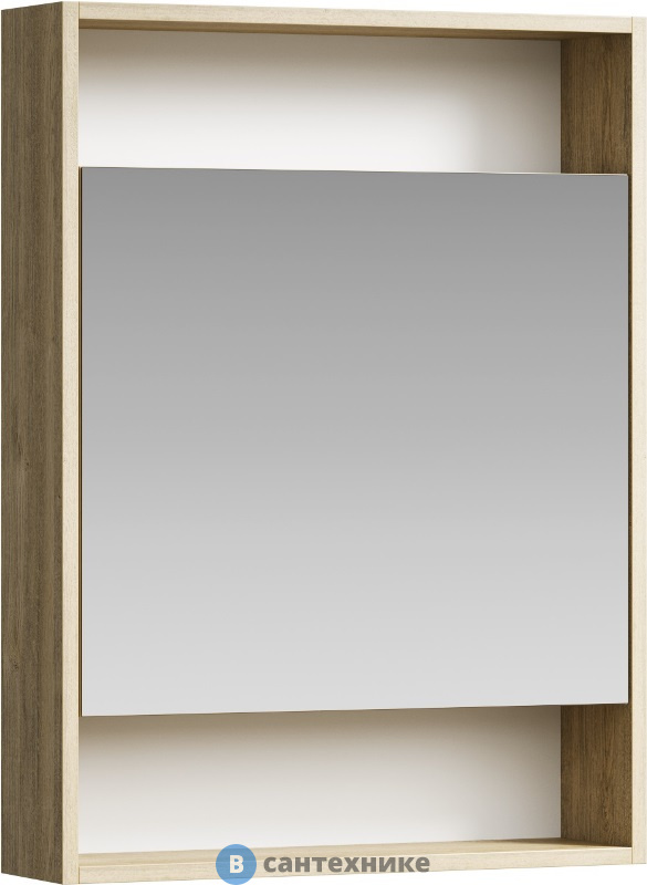 Шкаф-зеркало Aqwella Сити, дуб балтийский (SIT0406DB)