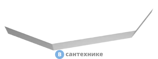 Экран полуподиум Cezares TRAY-S-P-90-SCR-W (900х900х135) из искусственного мрамора пятиугольный, белый (Bianco)